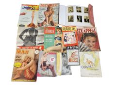 COLLECTION OF MID TO LATE 20TH CENTURY ADULT GLAMOUR MAGAZINES & CIGARETTE CARDS