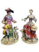 A PAIR OF 19TH CENTURY CONTINENTAL PORCELAIN FIGURES