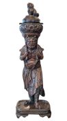 REPRODUCTION CAST CLAD BRONZE JAPANESE ONI STATUE