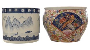 LARGE 20TH CENTURY CERAMIC CHINESE PLANTERS