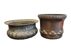 TWO EARLY 20TH CENTURY COPPER REPOUSSE PLANTERS