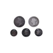 1676 KING CHARLES II MAUNDY ONE PENCE & OTHER LOW DENOMINATION