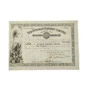 1865 THE OTTOMAN COMPANY TWENTY POUND SHARE CERTIFICATE