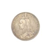 1889 QUEEN VICTORIA SILVER CROWN