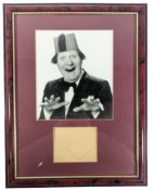 BRITISH COMEDY - TOMMY COOPER - AUTOGRAPH DISPLAY