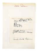 ACTORS - DICK POWELL (D.1963) - SIGNED QUESTION-AND-ANSWER SHEET