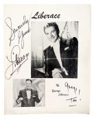 MUSIC - LIBERACE (D.1987) - EARLY SIGNED PROGRAMME
