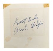 CHARLIE CHAPLIN - AUTOGRAPH ON AN ALBUM PAGE
