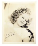CLASSIC HOLLYWOOD - JEAN HARLOW (D.1936) - RARE SIGNED 8X10