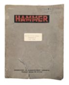 THE KISS OF THE VAMPIRE (1963) - HAMMER HORROR - ORIGINAL SCRIPT