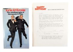 MORECAMBE & WISE - AUTOGRAPHED AUTOBIOGRAPHY & LETTER