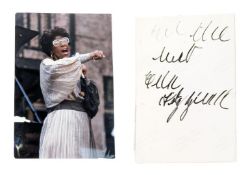 MUSIC - ELLA FITZGERALD (D.1996) - SIGNED CANDID PHOTOGRAPH