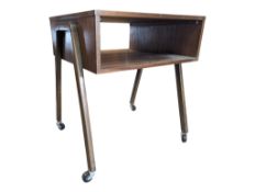 BRITISH MODERN DESIGN - MID CENTURY TEAK WOOD A-FRAME HI-FI STAND