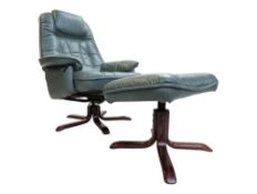 EKORNES NORWAY - 20TH CENTURY STRESSLESS RECLINING SWIVEL ARMCHAIR