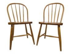 ERCOL FURNITURE - WINDSOR RANGE MODEL 400 PAIR OF SPINDLE BACK DINING CHAIRS