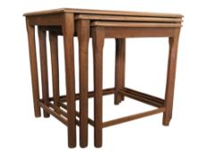 TOFTEN MOBELFABRIK - MID CENTURY DANISH TEAK TILE TOP NEST OF TABLES