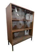 MID CENTURY 1960S TEAK DISPLAY CABINET
