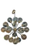 CONTEMPORARY DESIGNER MULTI ARM GLOBULAR CEILING LIGHT / CHANDELIER