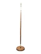 BRITISH MODERN DESIGN - VINTAGE MID 20TH CENTURY TEAK & BRASS FLOOR STANDING LAMP