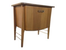 BRITISH MODERN DESIGN - MID CENTURY TEAK VINYL CABINET