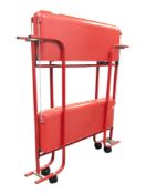 RETRO MID 20TH CENTURY RED FOLDING SERVING TROLLEY