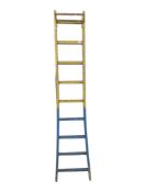 VINTAGE 20TH CENTURY ADVERTISING PAINTED PINE LADDER