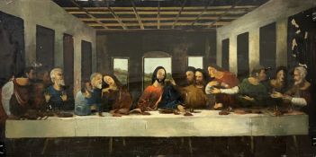 19TH CENTURY OIL ON CANVAS PAINTING DEPICTING 'THE LAST SUPPER'