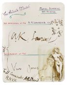 A.K. LAWRENCE - SKETCH OF MODEL VERA JONES FROM RA - INK ON PAPER