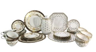 SPODE FLEUR DE LYS & MINTON DYNASTY PATTERN TEA SERVICES