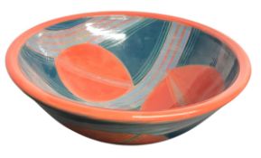 PAULINE ZELINSKI - LARGE CONTEMPORARY STUDIO ART POTTERY BOWL