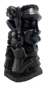 AFRICAN TRIBAL MAKONDA BLACK CARVED HARDWOOD SCULPTURE