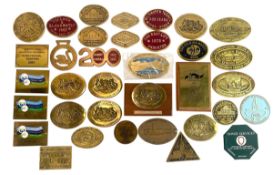 A LARGE COLLECTION OF BRSS AND IRON WATERWAYS AND CANAL PLAQUES