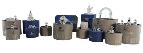 SWAROVSKI - SELECTION OF BOXED CHRISTMAS THEMED CRYSTAL ORNAMENTS
