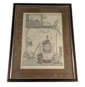 W. HEATH ROBINSON FOR JOHNNIE WALKER - SATIRICAL PRINT