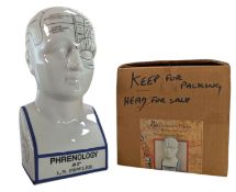 AFTER L. N. FOWLER - CERAMIC PHRENOLOGY BUST
