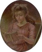 AFTER HERBERT S. PERCY - WATERCOLOUR PORTRAIT OF A YOUNG LADY
