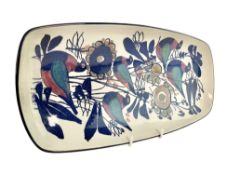 KARI CHRISTENSEN FOR ROYAL COPENHAGEN - FAJANCE - 1960S ALUMINIA BIRD TRAY