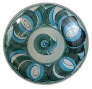 ALAN CRAIGER SMITH FOR ALERMASTON POTTERY - LARGE STUDIO ART POTTERY FRUIT BOWL