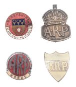 WWII SECOND WORLD WAR AIR RAID PRECAUTIONS BADGES