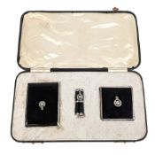 WWI FIRST WORLD WAR ROYAL MARINES SILVER VANITY SET
