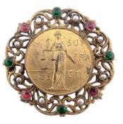 SUFFRAGETTE INTEREST - SCARCE 'JUS SUFFRAGII' PIN BROOCH
