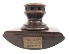 HMS BACCHANTE - TEAK WOOD INK BLOTTER