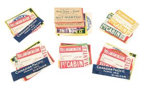 LARGE COLLECTION OF VINTAGE SHIPPING COMPANY STICKERS