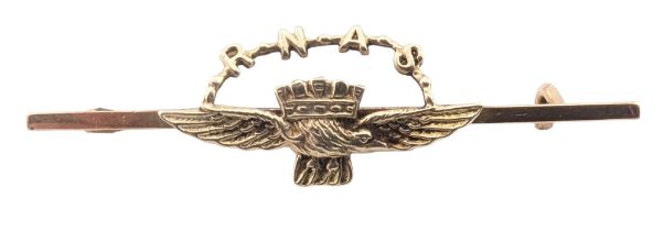 WWII SECOND WORLD WAR 9CT GOLD ROYAL NAVY AIR SERVICE BROOCH