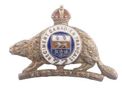 FIRST WORLD WAR CANADIAN 22ND REGIMENT SILVER SWEETHEART BROOCH