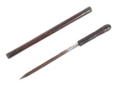 19TH CENTURY VICTORIAN SWAGGER STICK WITH CONCEALED BLADE