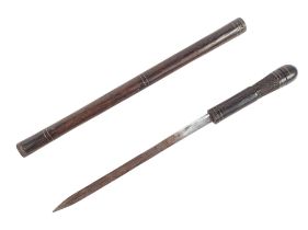 19TH CENTURY VICTORIAN SWAGGER STICK WITH CONCEALED BLADE