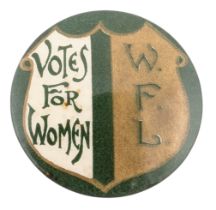 SUFFRAGETTE INTEREST - ORIGINAL EARLY 20TH CENTURY CELLULOID BADGE
