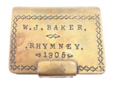 EARLY 20TH CENTURY BRASS TOBACCO TIN