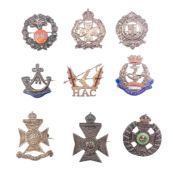 COLLECTION OF SILVER MILITARY SWEETHEART BROOCHES